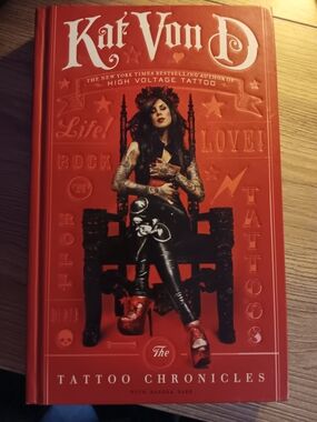 Kat Von D Red Hardcover Photo-Portrait Book